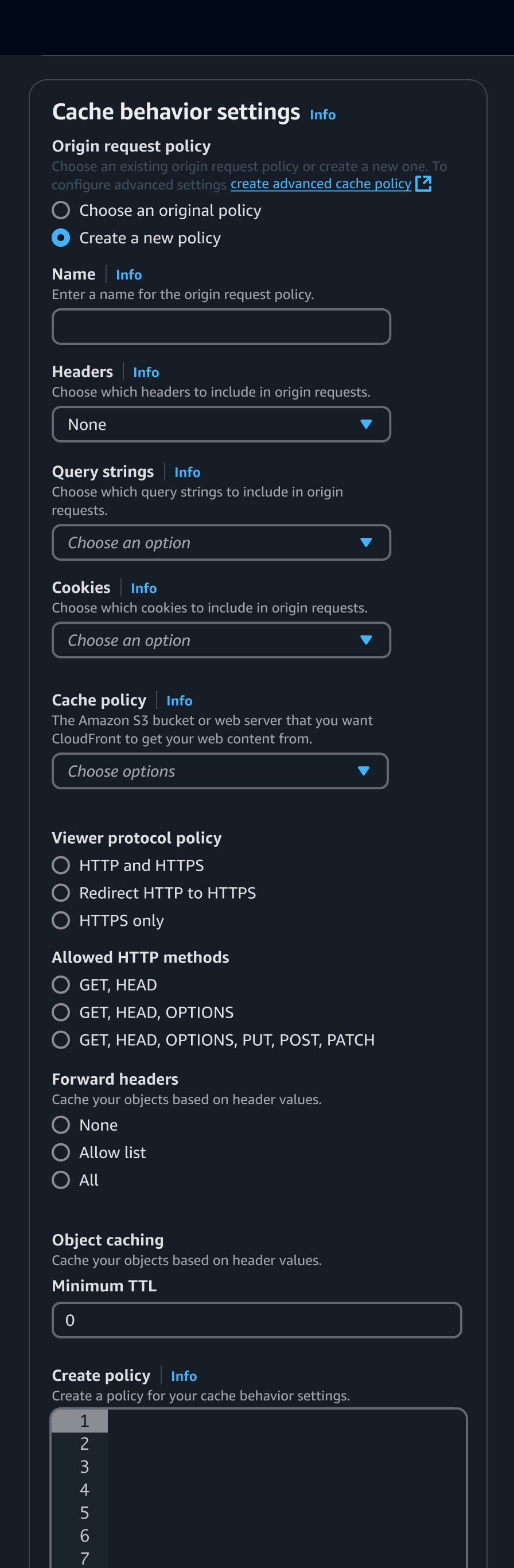 Mobile view of embedded sub resource creation