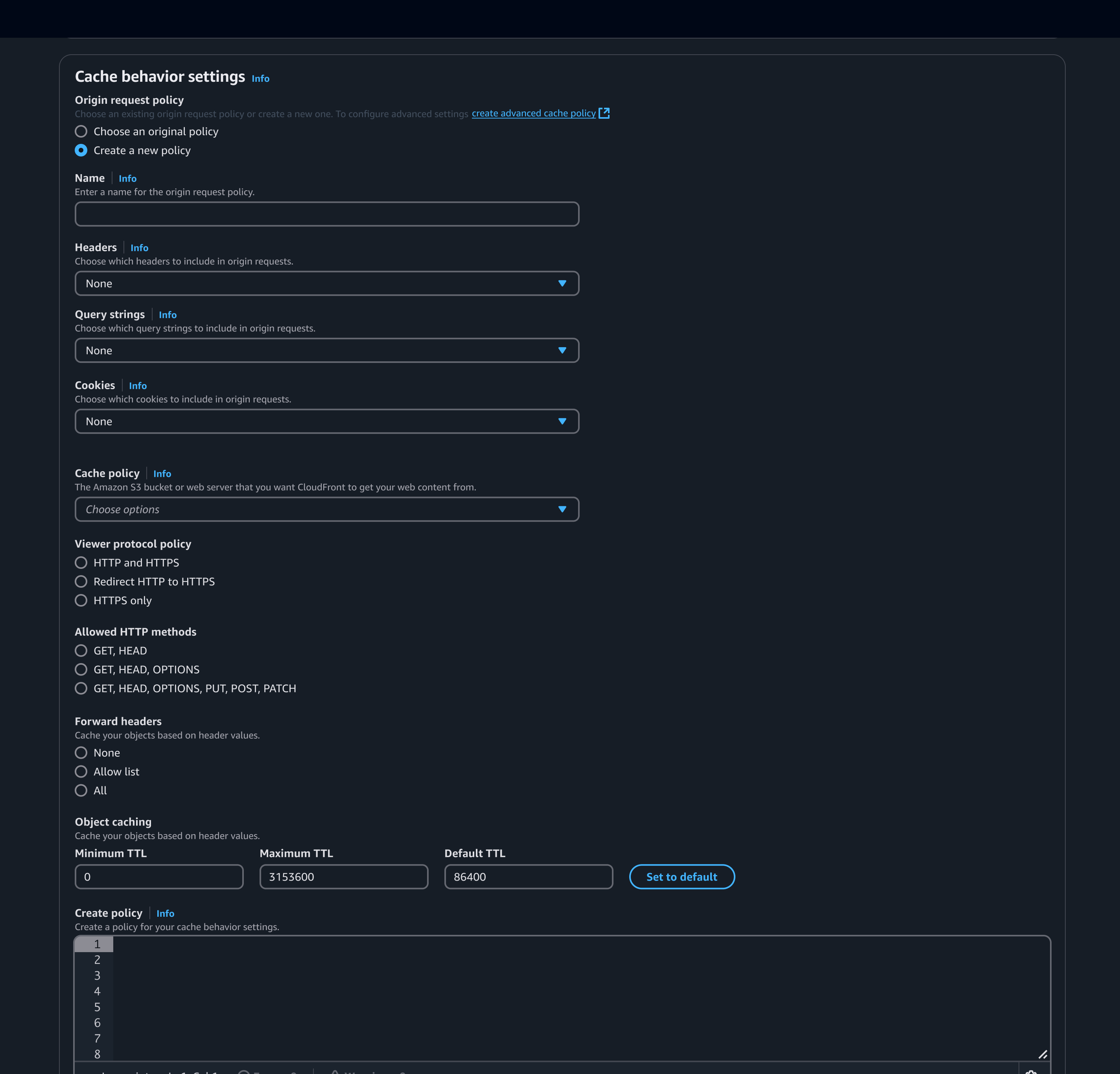 Embedded form within a single page create. Showing radio buttons to progressively show inputs.