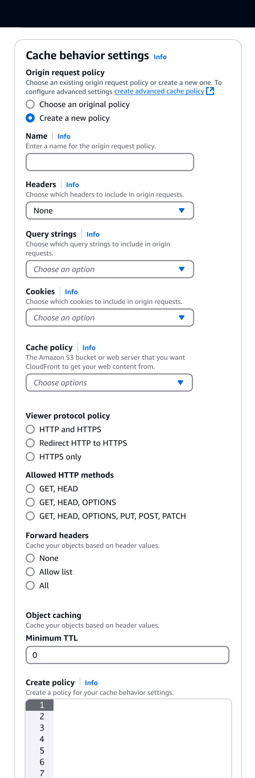 Mobile view of embedded sub resource creation